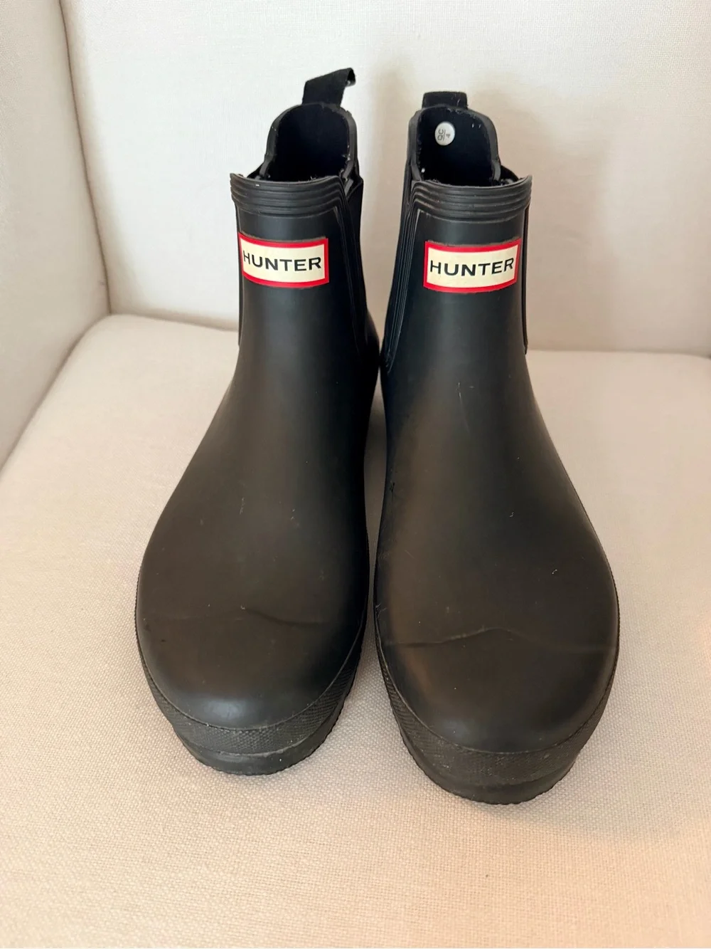 Hunter Black Short Chelsea Rain Boots